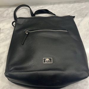 Roots leather backpack